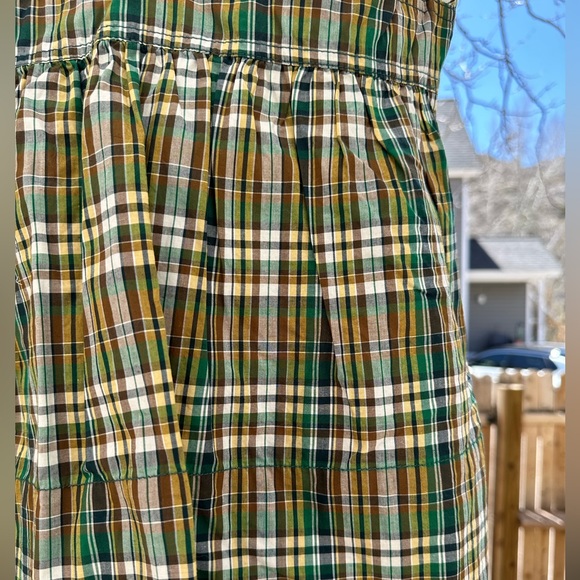 J. Crew NWOT Plaid Green Tank Sleeveless Spaghetti Straps size 10 - Picture 10 of 13